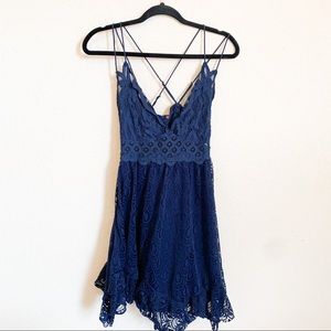 Free People Adele Lace Mini Dress